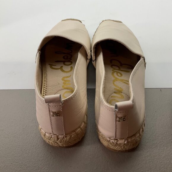 Sam Edelman Women 9 Khloe Cream Leather Espadrille Flat Slip-On Shoes Minimalist - Picture 10 of 13
